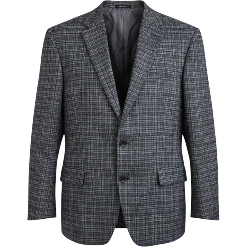 Lauren Ralph Lauren Mens 48L Sport Coat Plaid Blazer Long Two Button Black Label